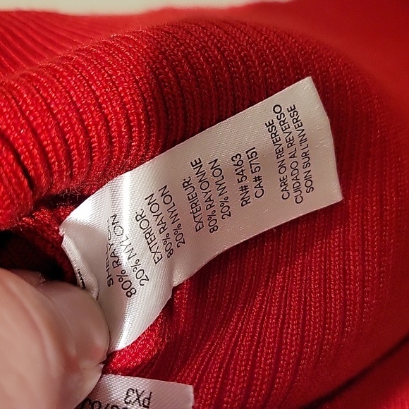 ❤️ CALVIN KLEIN MOCK NECK RIBBED SWEATER TOP, MEDIUM - Picture 6 of 6